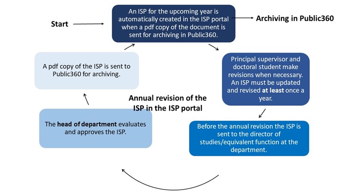 Schematic picture of the annual process of revising the ISP. 