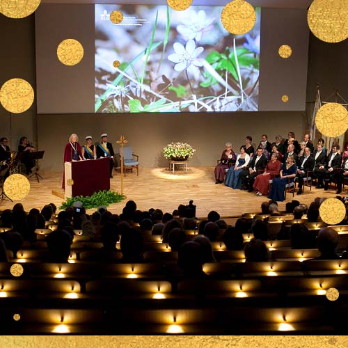 De akademiska högtiderna uppmärksammas på SLU och de är högtidliga tillställningar, foto.