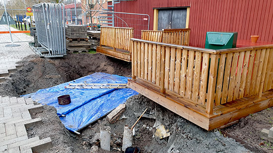 Grävningsarbete på Ultuna, foto.