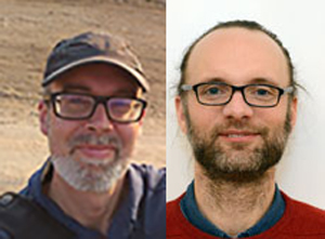 Patrik Oskarsson (till vänster) och Karl Lundén (till höger). Båda vid SLU. Foto.