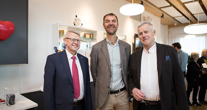 Mikael Östling, KTH, Erik Fahlbeck, SLU, samt Anders Malmberg från Uppsala universitet, foto.