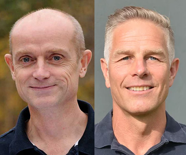 Stephen Coulson (till vänster) och Ola Langvall (till höger), båda från SLU. Foto.