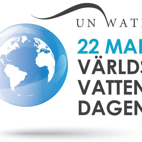 Logotyp för världsvattendagen. Illustration.