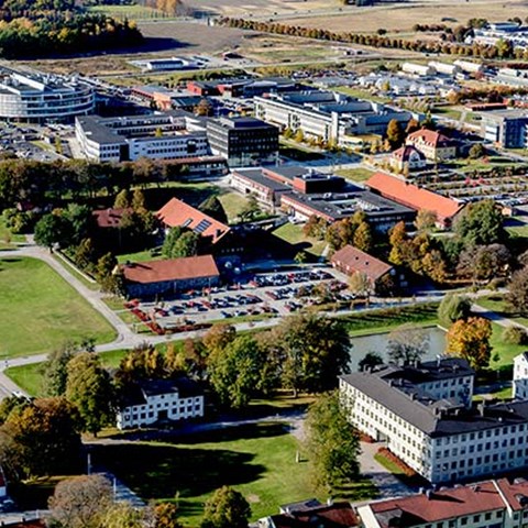Flygbild över Ultuna, foto.