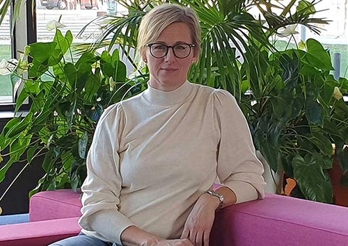 Anna Lehrman arbetar med fundraising på SLU, foto.