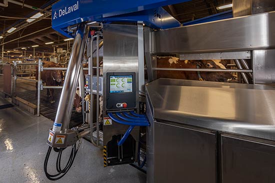 Så här fint blev det när mjölkningsrobotorna var installerade, foto.