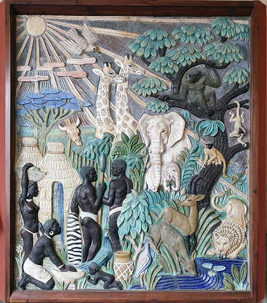 Konstverket Djungeln vaknar av Gunnar Nylund, foto.