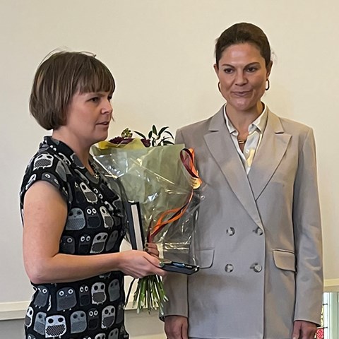 Foto på Elin Röös och Kronprinsessan Victoria