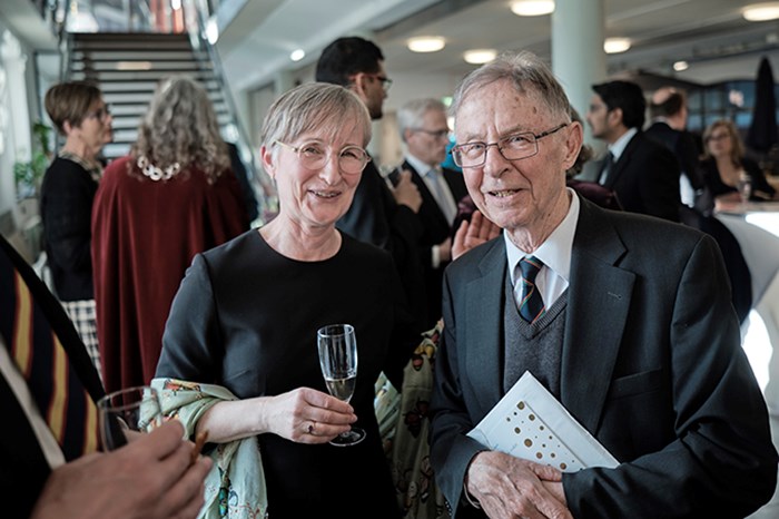 Vicerektor Ylva Hillbur tillsammans med tidigare SLU-rektor Mårten Carlsson. Foto: Håkan Röjder