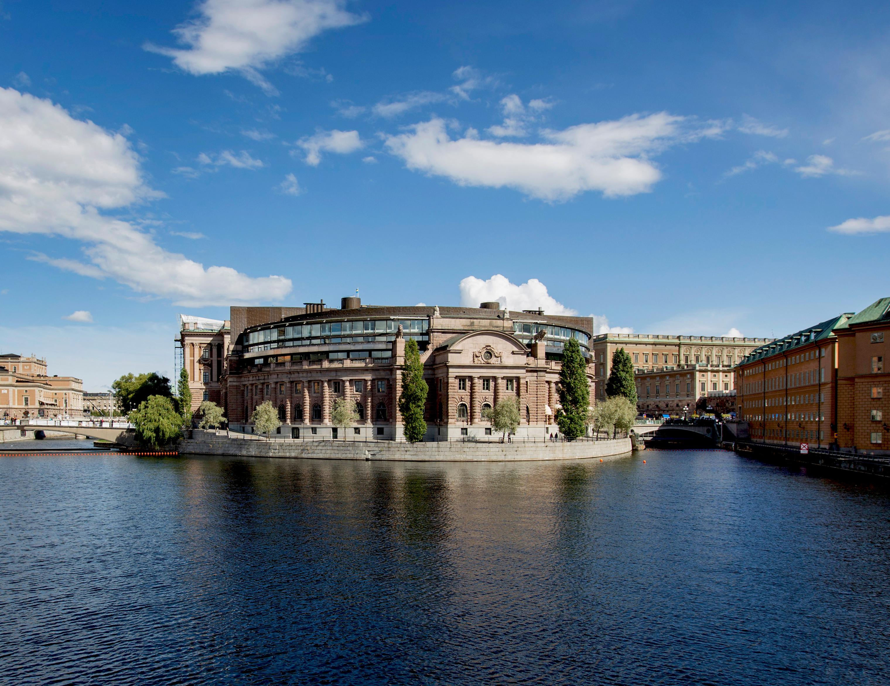 Swedish parlament in Stockholm, photo.