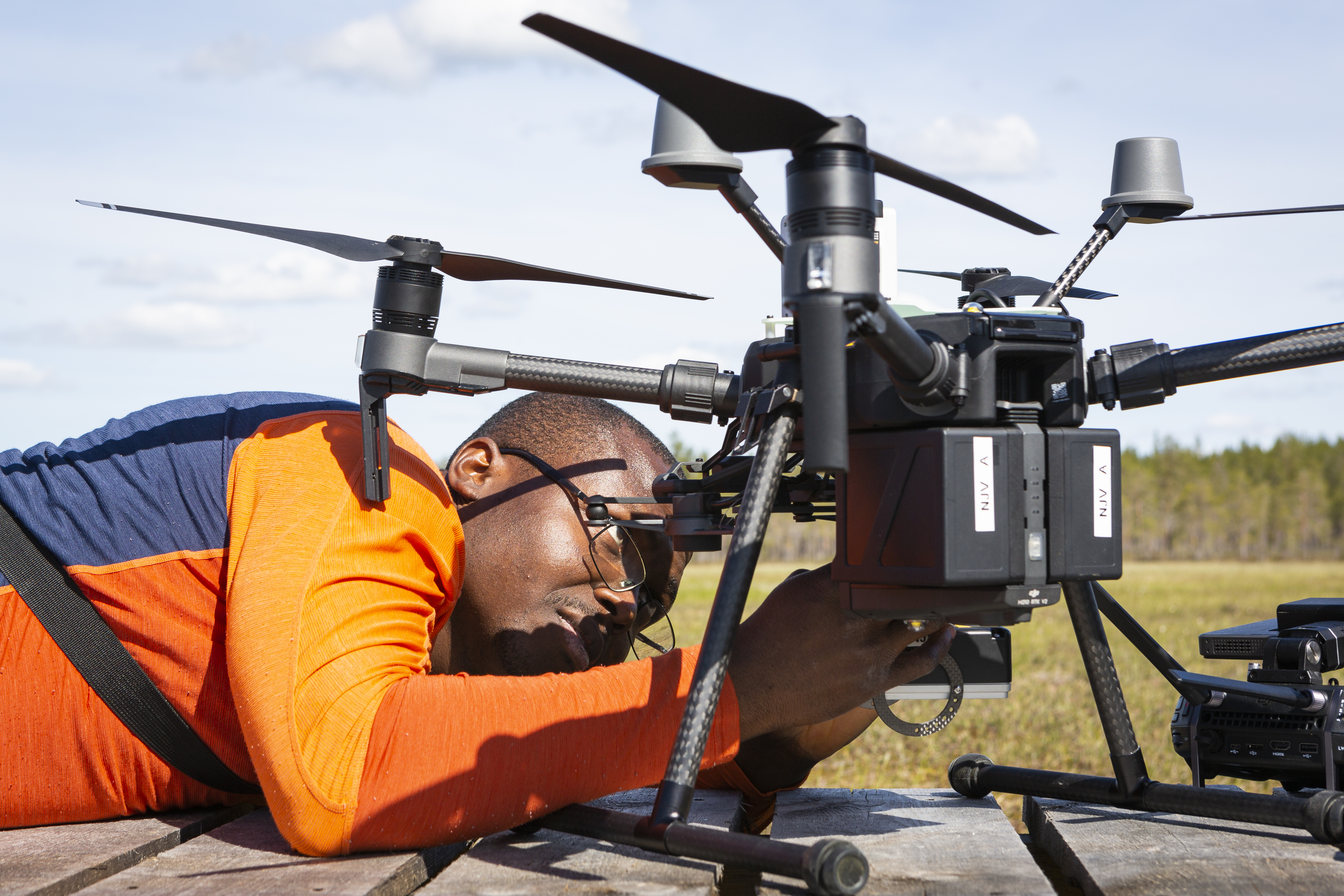 Drönarflygning vid Degerö myr, Kulbäcksliden. 