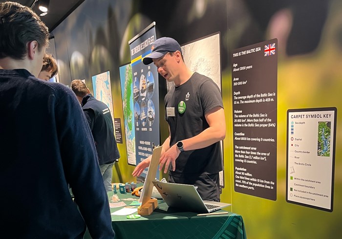 Benjamin Mooney på yrkesmässan BSSC. Foto.