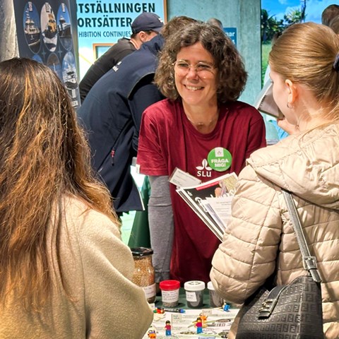 Helena Aronsson på BSSC yrkesmässa 2025. Foto.