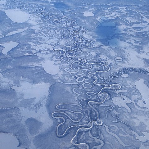 Flugfoto över Sibirien