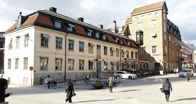 Hus i Uppsala där modellsamlingen förvarades, foto.