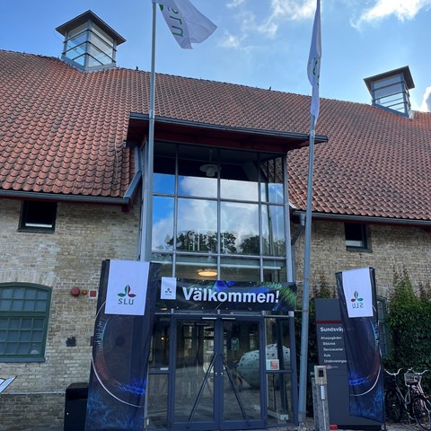 Outside the aula in Alnarp