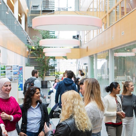 Studenter på campus