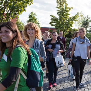 Students on a guided tour